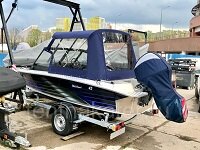 Ходовой тент на катер Wellboat 45