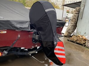 Защитный транспортировочный чехол для лодочных моторов Mercury F150 XL EFI и F150 XL Pro XS - полный обзор конструкции с флисовой подкладкой
