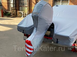 Защитный транспортировочный чехол для лодочного мотора Hidea HDEF 40 - полный обзор конструкции с флисовой подкладкой
