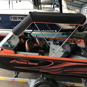 Тент Бимини Fish Sport на лодку Northsilver 565 — общий вид