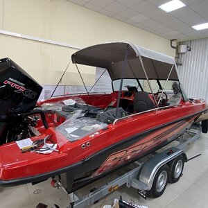 Тент Бимини Fish Sport на Northsilver Husky 650 — вид сбоку